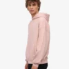 Sudadera con capucha extragrande de algodón orgánico - Rosa descolorido