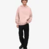 Sudadera con capucha extragrande de algodón orgánico - Rosa descolorido