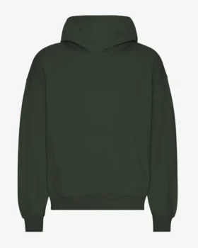 Sudadera con capucha extragrande de algodón orgánico - Verde cazador