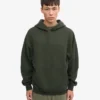 Sudadera con capucha extragrande de algodón orgánico - Verde cazador