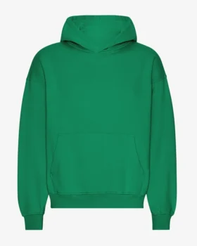 Sudadera con capucha extragrande de algodón orgánico - Verde Kelly