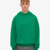 Sudadera con capucha extragrande de algodón orgánico - Verde Kelly
