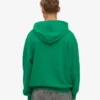 Sudadera con capucha extragrande de algodón orgánico - Verde Kelly