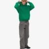 Sudadera con capucha extragrande de algodón orgánico - Verde Kelly