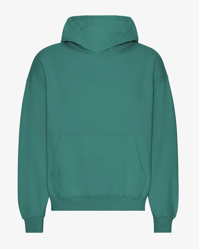 Sudadera con capucha orgánica de corte oversize - Verde pino