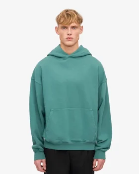 Sudadera con capucha orgánica de corte oversize – Verde pino