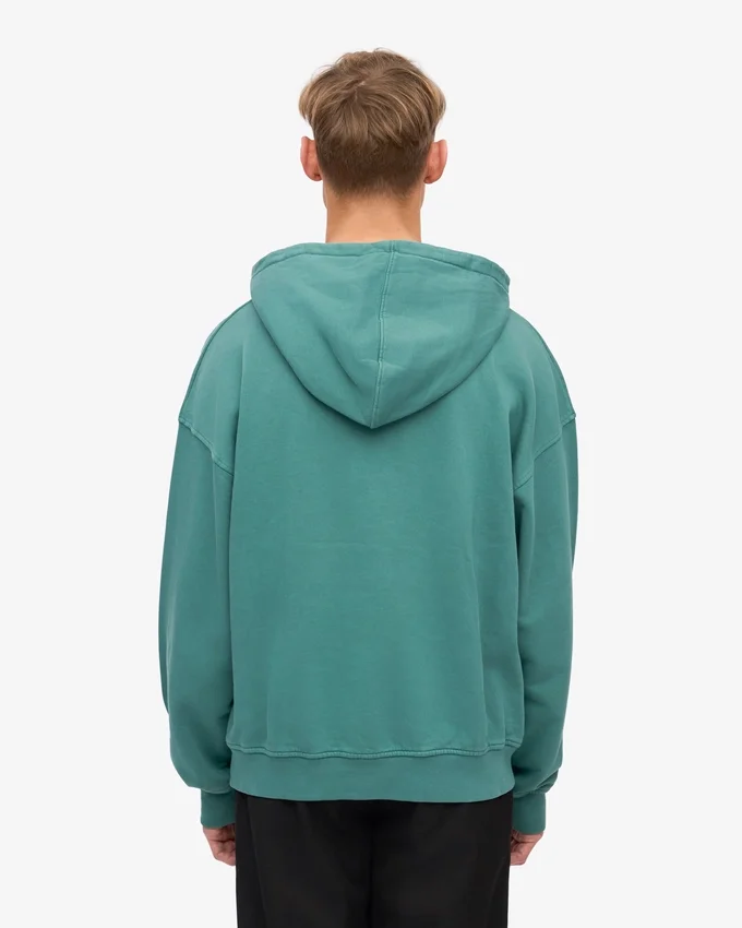 Sudadera con capucha orgánica de corte oversize - Verde pino