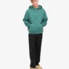 Sudadera con capucha orgánica de corte oversize - Verde pino