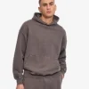 Sudadera con capucha orgánica oversize - Barro descolorido