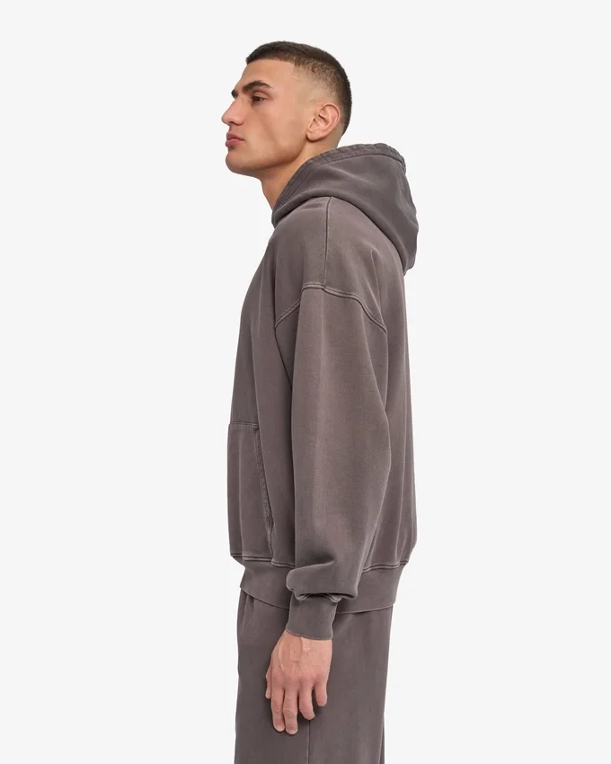 Sudadera con capucha orgánica oversize - Barro descolorido