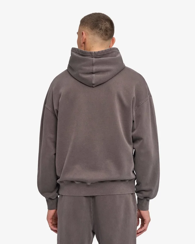 Sudadera con capucha orgánica oversize - Barro descolorido