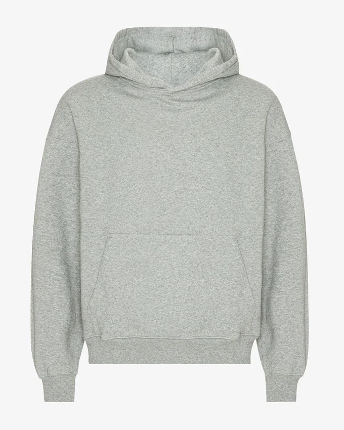 Sudadera con capucha orgánica oversize - Gris jaspeado