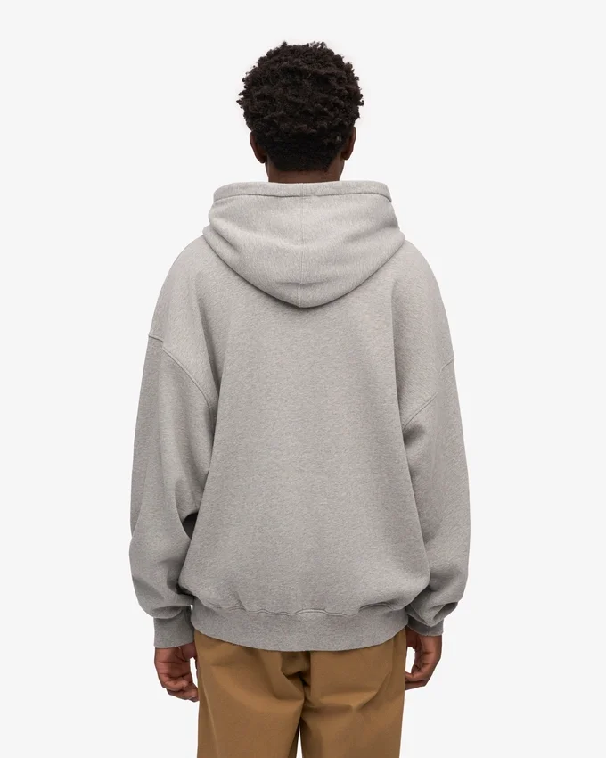 Sudadera con capucha orgánica oversize - Gris jaspeado
