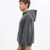 Sudadera con capucha orgánica oversize - Negro descolorido