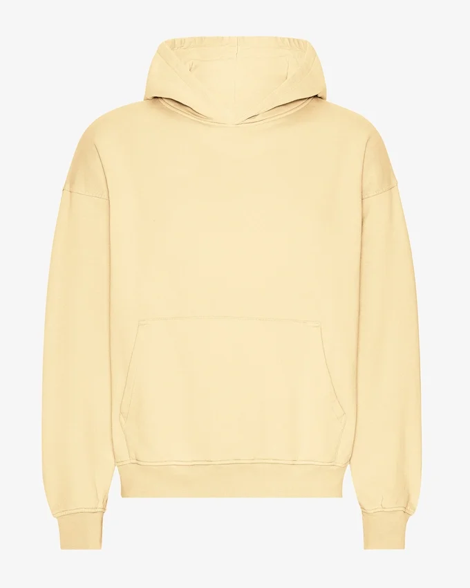 Sudadera con capucha oversize de algodón orgánico - Amarillo suave