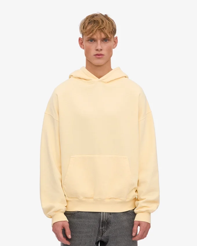 Sudadera con capucha oversize de algodón orgánico - Amarillo suave