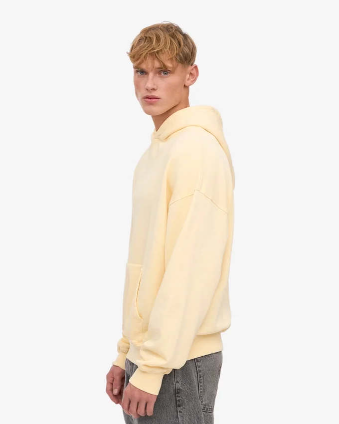 Sudadera con capucha oversize de algodón orgánico - Amarillo suave
