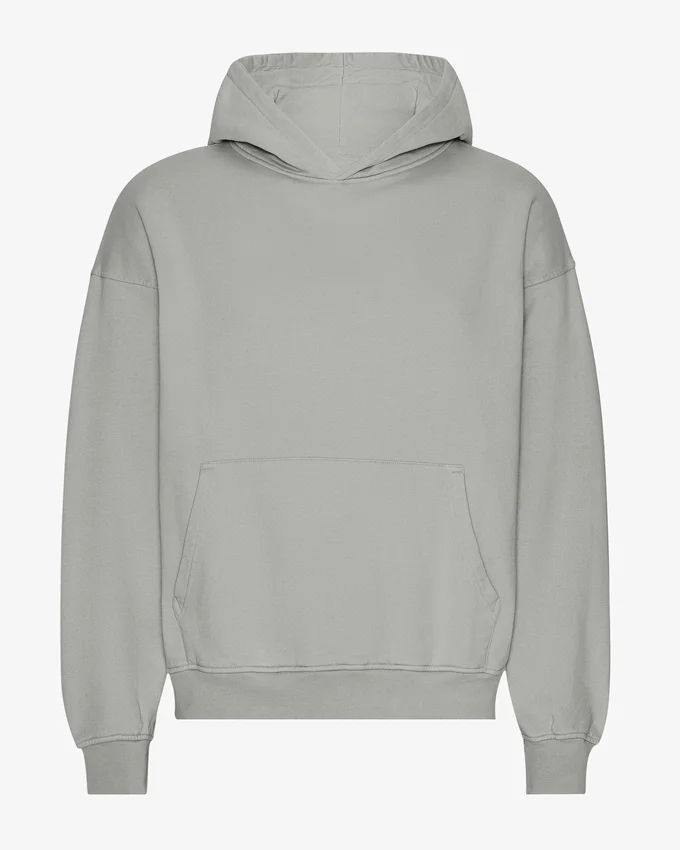 Sudadera con capucha oversize de algodón orgánico - Azul acero