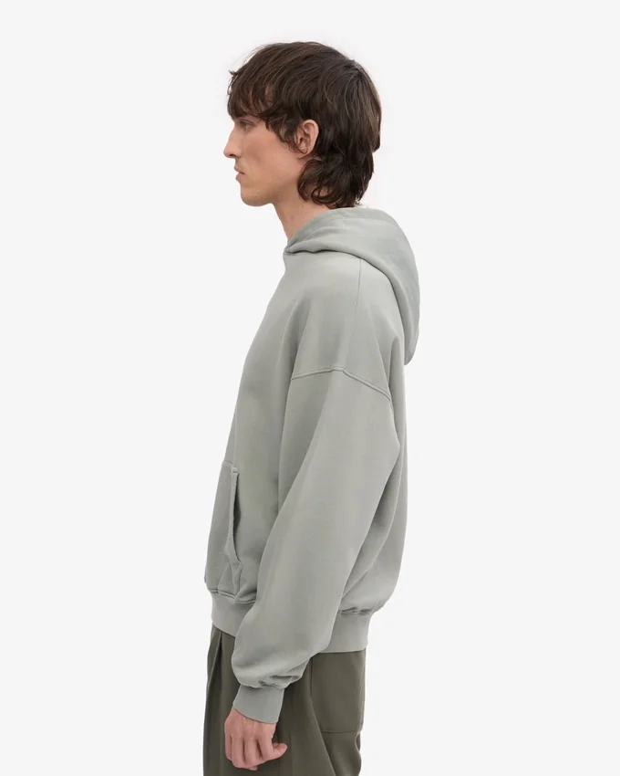 Sudadera con capucha oversize de algodón orgánico - Azul acero