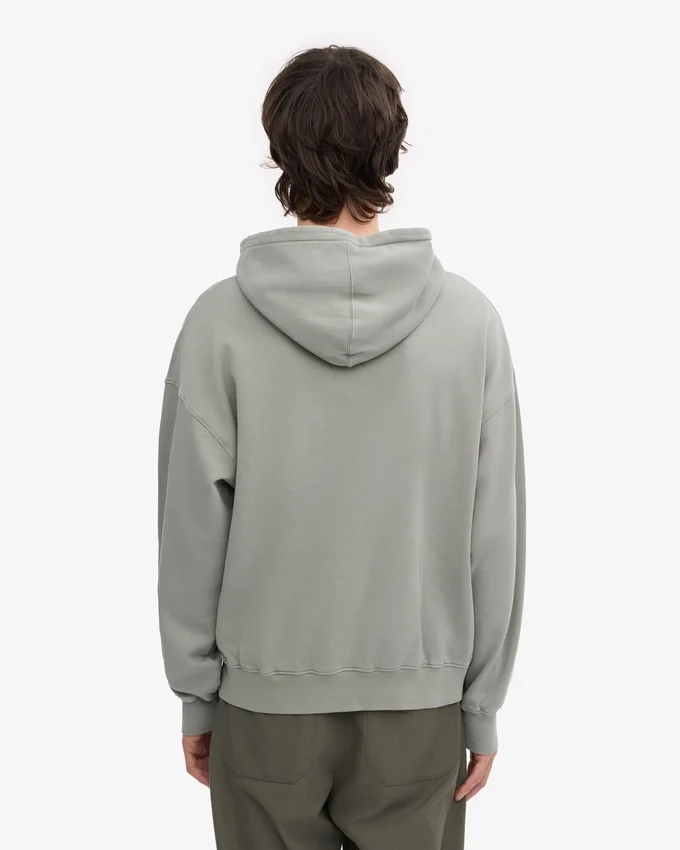 Sudadera con capucha oversize de algodón orgánico - Azul acero