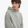 Sudadera con capucha oversize de algodón orgánico - Azul acero