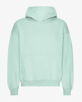 Sudadera con capucha oversize de algodón orgánico - Azul aguamarina claro