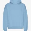Sudadera con capucha oversize de algodón orgánico - Azul mar