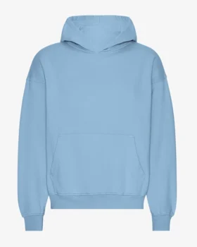 Sudadera con capucha oversize de algodón orgánico - Azul mar