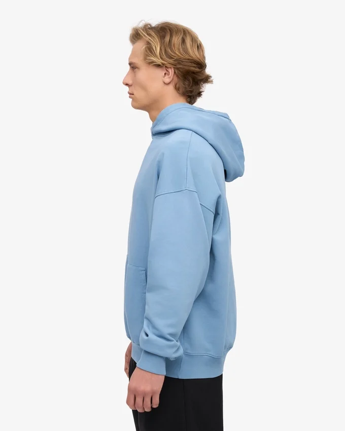 Sudadera con capucha oversize de algodón orgánico - Azul mar
