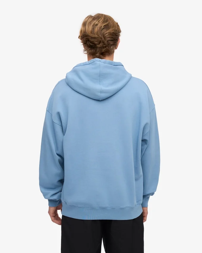 Sudadera con capucha oversize de algodón orgánico - Azul mar