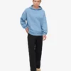 Sudadera con capucha oversize de algodón orgánico - Azul mar