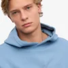 Sudadera con capucha oversize de algodón orgánico - Azul mar