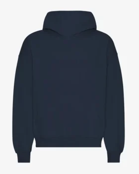 Sudadera con capucha oversize de algodón orgánico - Azul marino