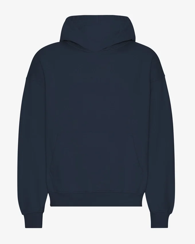 Sudadera con capucha oversize de algodón orgánico - Azul marino