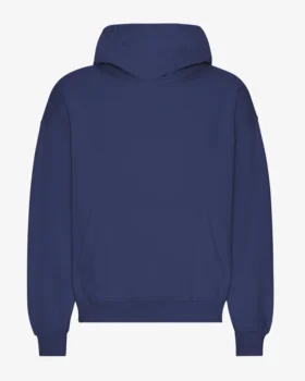 Sudadera con capucha oversize de algodón orgánico - Azul marino
