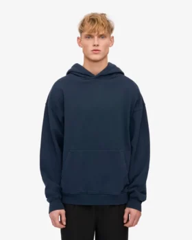 Sudadera con capucha oversize de algodón orgánico – Azul marino