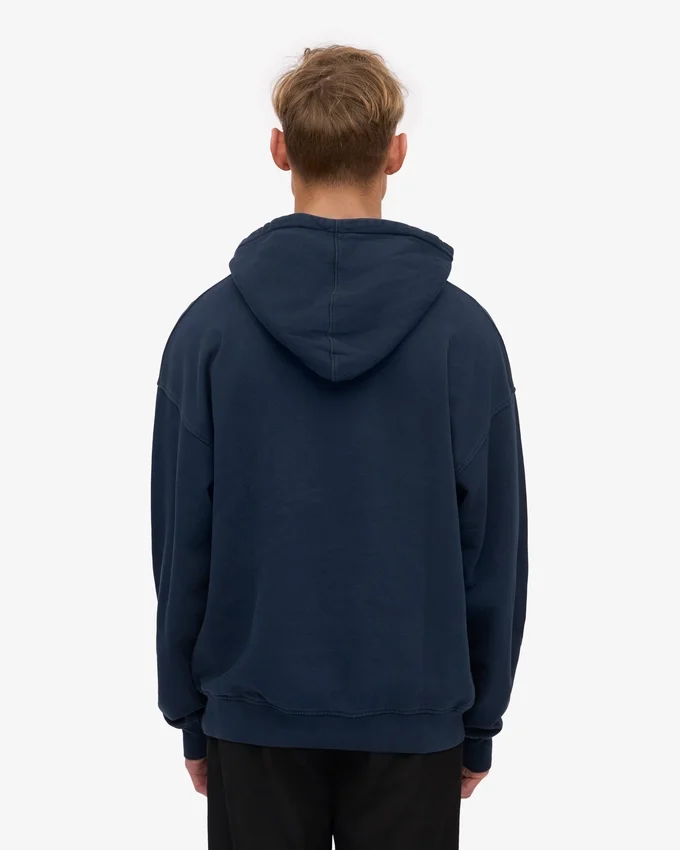 Sudadera con capucha oversize de algodón orgánico - Azul marino