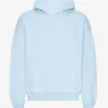 Sudadera con capucha oversize de algodón orgánico - Azul polar