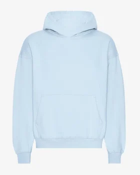 Sudadera con capucha oversize de algodón orgánico - Azul polar