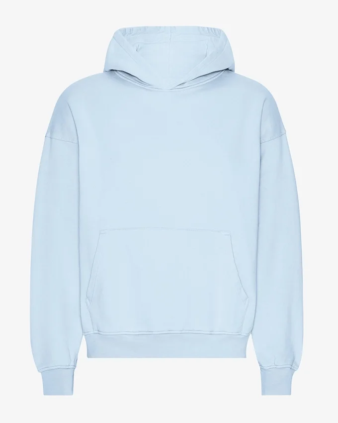 Sudadera con capucha oversize de algodón orgánico - Azul polar