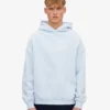 Sudadera con capucha oversize de algodón orgánico - Azul polar