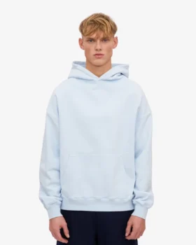 Sudadera con capucha oversize de algodón orgánico – Azul polar
