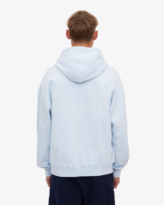 Sudadera con capucha oversize de algodón orgánico - Azul polar