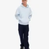 Sudadera con capucha oversize de algodón orgánico - Azul polar