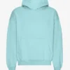Sudadera con capucha oversize de algodón orgánico - Azul verdoso