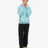 Sudadera con capucha oversize de algodón orgánico - Azul verdoso