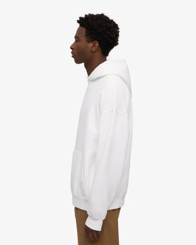 Sudadera con capucha oversize de algodón orgánico - Blanco óptico