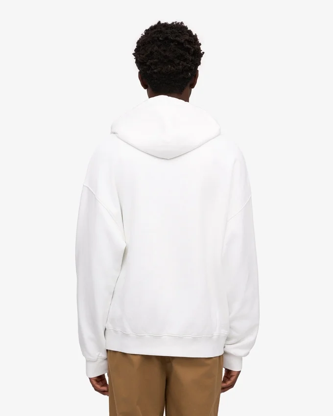 Sudadera con capucha oversize de algodón orgánico - Blanco óptico