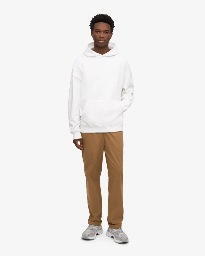 Sudadera con capucha oversize de algodón orgánico - Blanco óptico