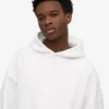 Sudadera con capucha oversize de algodón orgánico - Blanco óptico
